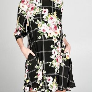 NWT Oddi Floral Tie Back Dress